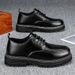 2025 Spring New Black Trendy Large Casual Men's British Business Leather Formal Work Shoes_vogvips.com