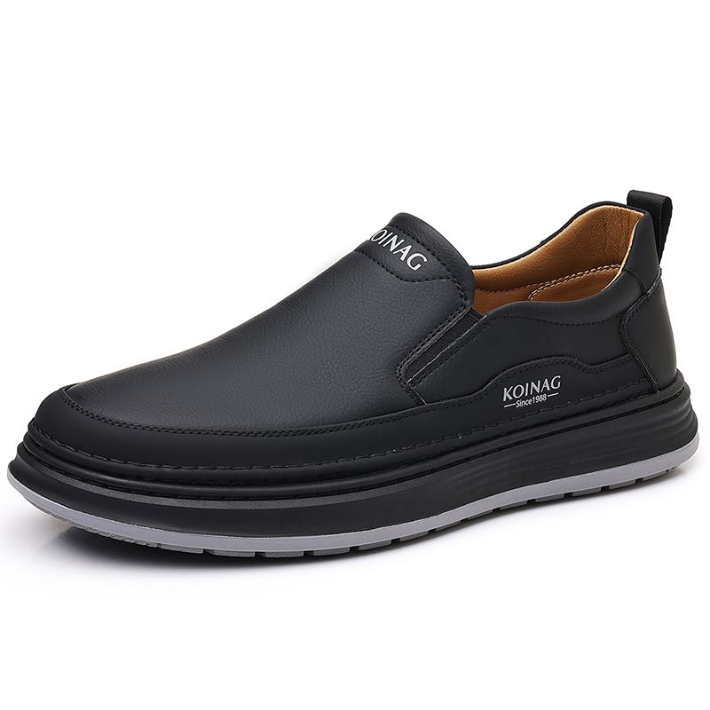 Business Me Leather Loafers Slip On Dress Breathable Casual Flats Non-Slip Soft Sole Office Walking Shoes Male_vogvips.com