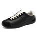 Super Popular Ballet Style German Training Shoes, Retro Lace Up Soft Soled Forrest Gump Shoes, White Shoes, Versatile Breathable Casual Board Shoes_vogvips.com