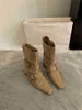 Boots 25 Women's New Autumn And Winter Retro Square-toed Women's Chunk-heeled Wide-leg Boots_vogvips.com