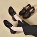 Genuine Mesh 2025 New Hollow Thin Sandals Summer Flat Soft Sole Loafers Low Heel Leather Shoes_vogvips.com