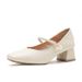 French-style Chunky Heel Women's 2025 New Low-heel Mary Jane Soft Leather Vintage Cheongsam Bridal Bridesmaid Wedding_vogvips.com