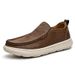 Trendy Lazy Low-Cut Breathable Casual Leather Large Size Slip-On Thick-Soled Shoes_vogvips.com