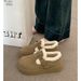 Thick-Soled Fleece-Lined For Women 2024 New Autumn Winter Loafers Birken Cotton Shoes Warm Snow Boots_vogvips.com