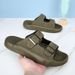 High End Slippers With Top Layer Of For Men, Featuring Anti Slip EVA Outsole A Cool Mop. Men's Leather Sandals Are_vogvips.com