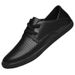 Hollow Breathable Men's Shoes British Style Casual Shoes Single Shoes Men's Shallow Mouth Lace-up Large Size Board Shoes Round Head_vogvips.com