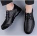 Men's Leather Casual Shoes Loafers Soft Sole Soft Surface Dad Shoes Lace-up Men's Shoes Single Shoes_vogvips.com