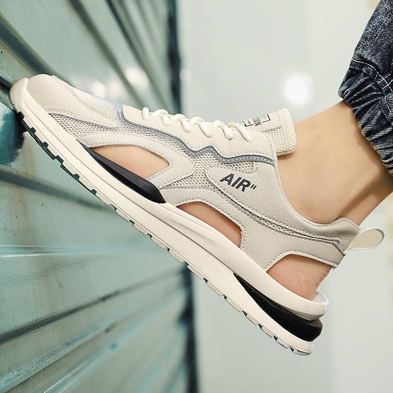 Sandals Men Summer Outdoor Wear Leisure Sports Light Beach Sandals Men Open Car Network Surface Breathable Slippers For Men_vogvips.com