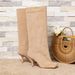 Women's Winter Furry Snow Boots For Women Fuzzy Fluffy Suede Booties Flat Heel Slip On Outdoor Indoor Shoes EdgyElongate Fashion Warm Fluffy Shoes_vogvips.com