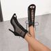 Large Size 2025 Summer Cool Boots For Women, Sexy Fishing Net Straps, Slim High Heels, Fish Mouth Sandals_vogvips.com