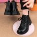 Xiaoxiangfeng Single Shoe Women's Autumn French Socialite Style Shallow Mouth Soft Sole Flat Bottom Low Heeled Grandma_vogvips.com