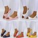 Sports New 2024 Summer European And American Style Large Size Flat Low Heel Peep Toe Fashion Thick Sole Women's Sandals_vogvips.com