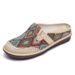 Women's Shoes Summer New Slippers One-pedal Ethnic Style Half-drag Linen Bag Head Sandals Polyurethane Soft-soled Casual Shoes_vogvips.com