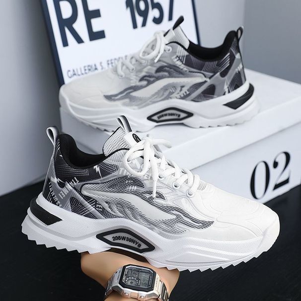 New Men's Running Shoes Spring And Autumn 2025 Youth Sports Casual Versatile Breathable Dad Trendy Shoes_vogvips.com