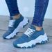 Women's Casual Lace-Up Sneakers With Round Toe & Cushioned Sole - Breathable PU Upper, Low-Top Comfort Shoes For Spring, Summer, Fall_vogvips.com