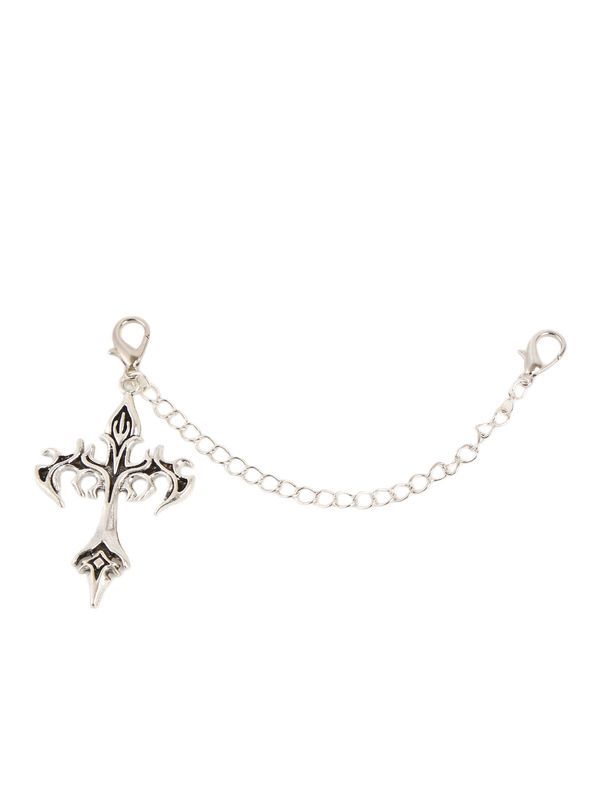 Grunge Punk Gothic Personalized Flame Cross Hip-Hop Charm Shoe Accessories DIY, Halloween_vogvips.com