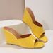 Women's Shoes Summer Large Size Women's Wedge Sandals One Strap Roman Style Lattice Texture Sandals_vogvips.com
