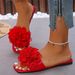 Foreign Trade 2025 Spring-summer New Model European And American Beach Shoes Casual Outdoor Floral Flat Slippers For Women_vogvips.com