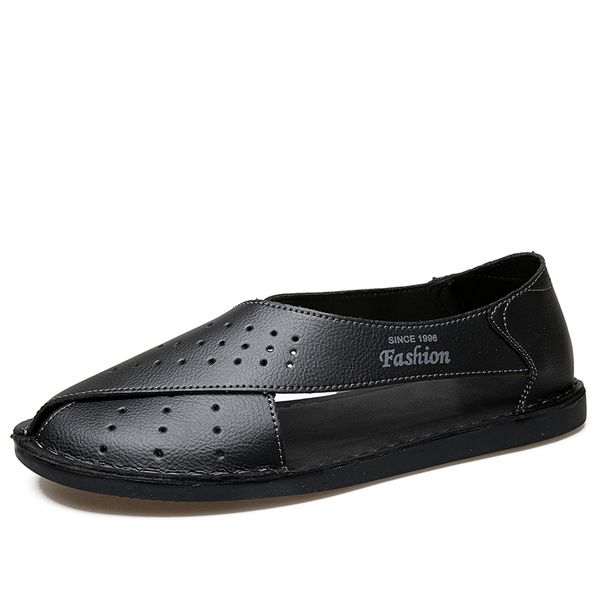Leather Roman Men' Sandal Buine Caual Summer Shoe Outdoor Beach Wading Slipper New Arrival Male Sandaly_vogvips.com