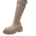 Autumn Winter New Long Tube Turned-up Slim 2025 Fashion Western Women's Petite Over-the-Knee Riding Boots_vogvips.com
