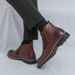 New Fashion Chelsea Boots Men's Pointy Toe Retro Boots British Men's Boots Leather Boots Leather Shoes_vogvips.com