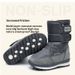 Kids & Adults Winter Snow Boots With Faux Fur Lining, Waterproof & Slip-Resistant, Thermal Insulated For Cold Weather, Round Toe, Casual Style_vogvips.com