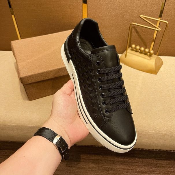 2025 New High-End Breathable Woven Casual Luxury White Trendy Men's Sports Board Shoes_vogvips.com