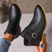 2025 Roman Short Women, New Autumn And Winter Large Size Chunky Heel Round Toe Ankle Boots For Women_vogvips.com