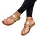 Women's Adjustable Flat Sandals Comfortable Toe Buckle Straps Sizes 40-43_vogvips.com