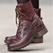 Popular Women's Boots Autumn/Winter Square Heel Mid-Calf Laced Low-Top Boots British Style Martin Boots_vogvips.com