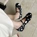 Cameido Women's Summer Mary Jane Flats With One - Strap And Polka Dots In Horsehair_vogvips.com