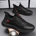 Men's Shoes Casual Trend All Match Lightweight Casual Sports Shoes Men's Shoes Outdoor Running Shoes Breathable Single Leather Shoes_vogvips.com