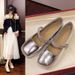 Spring And Autumn Fashion Versatile Small Leather Shoes French Fairy Wind Water Diamond Mary Jane Shoes Shallow Mouth Flat Bottom_vogvips.com