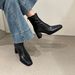 New Women's Chunky Heel Square Toe Martin Boots_vogvips.com
