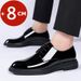 FUQIAO New 6/8 Cm Derby Patent Leather Height Raise Men Dress Formal Business Elevator Shoes Light Upper Material_vogvips.com