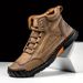 Shoes For Men Large Size Leather Boots Fashion Men's Ankle Boots Handmade Stitching New Flat Mens Casual Shoes Botas Par_vogvips.com