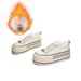 Rabbit furry leather with plush warm board 2025 winter edition round head height increasing slimming soft sole casual_vogvips.com