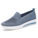 Women's Casual Shoes Fly-woven Breathable Mesh Shoes One Pedal Middle-aged And Elderly Mother Shoes Soft-soled Comfortable Single Shoes_vogvips.com