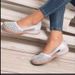 2025 Summer Large Casual For Women, Slope Heel Hollow Solid Color Single Shoes, Fashionable And Versatile Sandals_vogvips.com