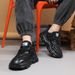 Autumn New Men's Mesh Breathable Dad Thick Sole Black Warrior Sports Trendy Tagram Casual Shoes_vogvips.com