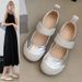 Soft Leather Mary Jane For Women, 2026 Summer New Model, Flat Soft Sole With Velcro, Comfortable, Stylish, Versatile_vogvips.com