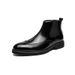Men's Stylish Chelsea Boots With Distressed Finish - High Top Lace-Up Leather Boots For Outdoor & Casual Wear (Sizes 38-46, Black/Brown)_vogvips.com