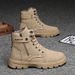 European Warm Series Men's Martin Combat Shoes High Top 2025 New Summer Waterproof Work Side Zipper Boots_vogvips.com