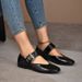 Leopard Print Flat Slip-On Shoes For Women Casual Shallow Mouth Belt Buckle Design Plus Size Spring New Style In Stock_vogvips.com