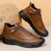 European Warm Series New Autumn Winter Fleece Lined Thickened Snow Boots British Style Slip-On Casual Men's Leather Cotton Shoes_vogvips.com