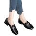 Soft-soled Loafers Women's Square Head Shallow Mouth Single Shoes Women's One-pedal Small Leather Shoes Square Heel British Style_vogvips.com