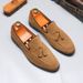 Men's soft loafers plus size casual slip-on leather shoes_vogvips.com