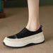 Thick Soled Sponge Leopard Print Lazy Shoes, 2025 New Item, Spring Mid Heel, One Foot Fisherman Women's Single Shoes_vogvips.com