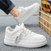 Men’s Shoes autumn new thick soled shoes men's Korean version all match height increase white shoes fluorescent green men's trendy shoes_vogvips.com