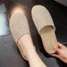 Linen Slippers, Breathable And Sweat Absorbent EVA Soft Sole, Quiet For Men And Women, Perfect For Summer Use._vogvips.com